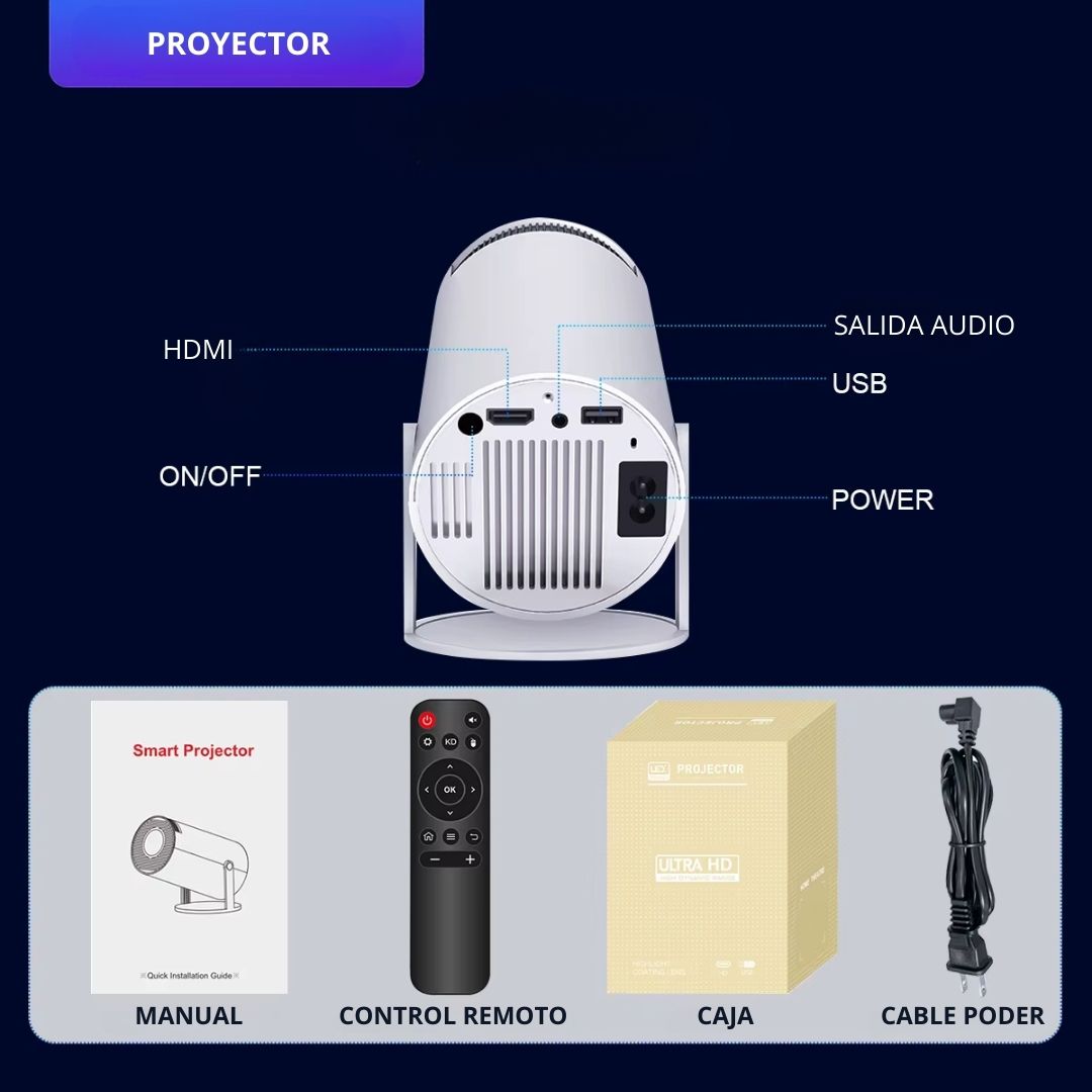 Proyector Portátil Wifi 4K