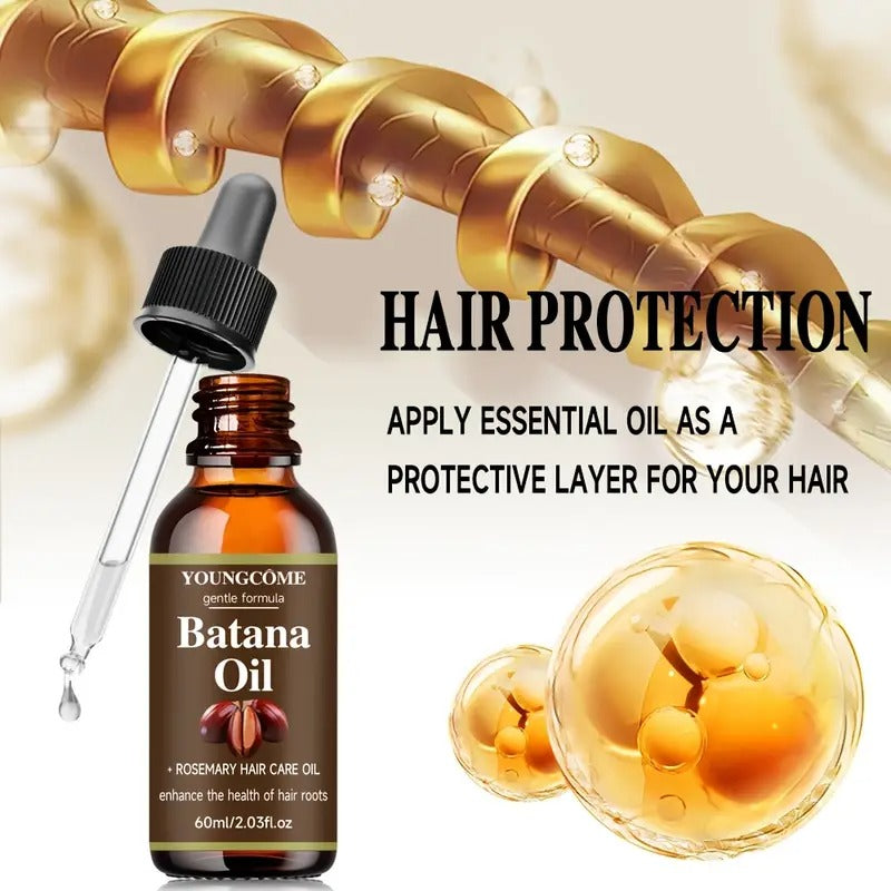 2X1 ACEITE DE BATANA OIL | Tratamiento Restauracion Capilar , 100% puro romero y batana natural